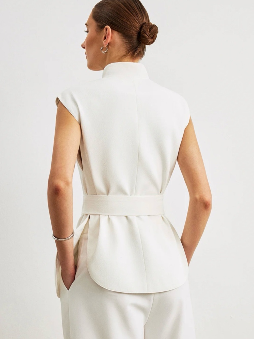 NWT Commense Belted Peplum Top – XS (Structured, Flattering Fit) - Picture 5 of 9